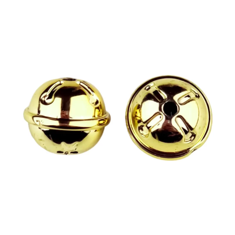 Perle acrylique - Cloche décorative de Noël enfilable - or