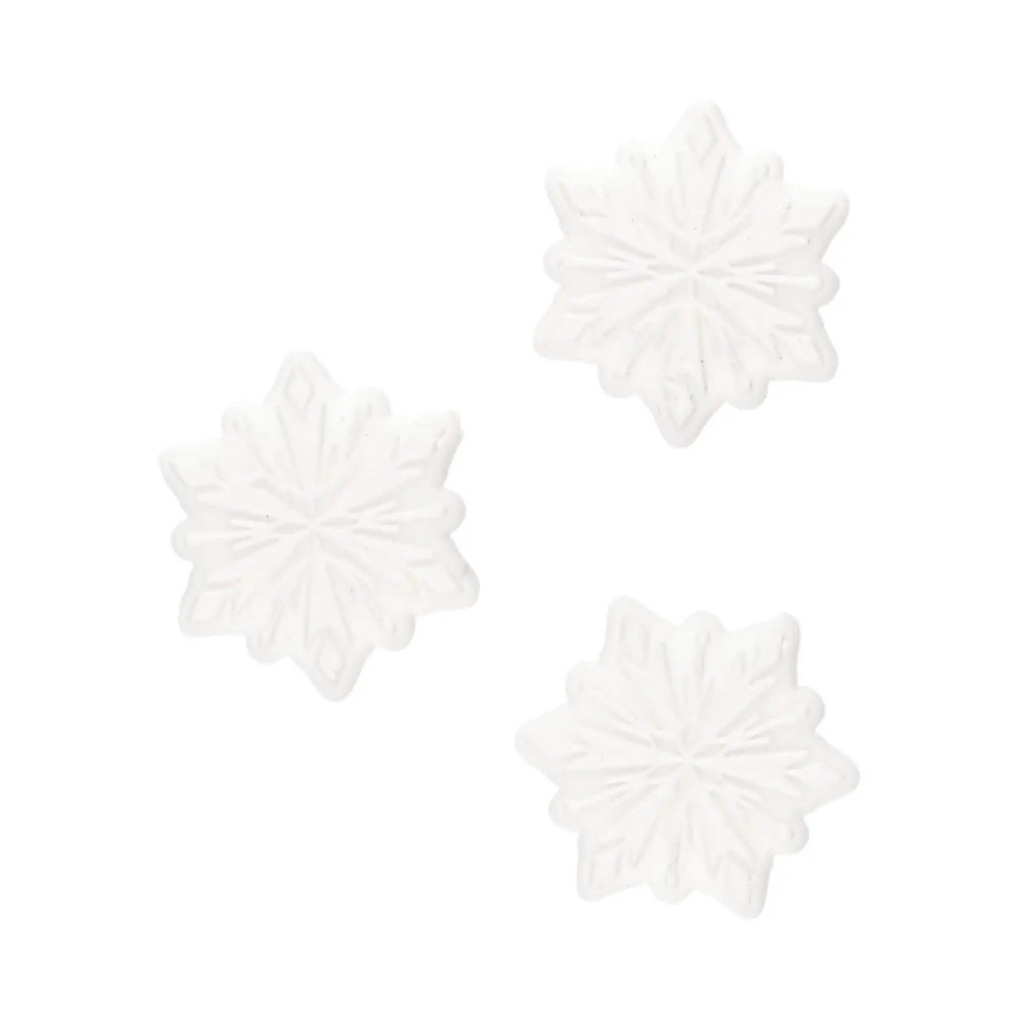 20241114_220608 Perle de silicone - Flocon de neige - Blanc – Image 1