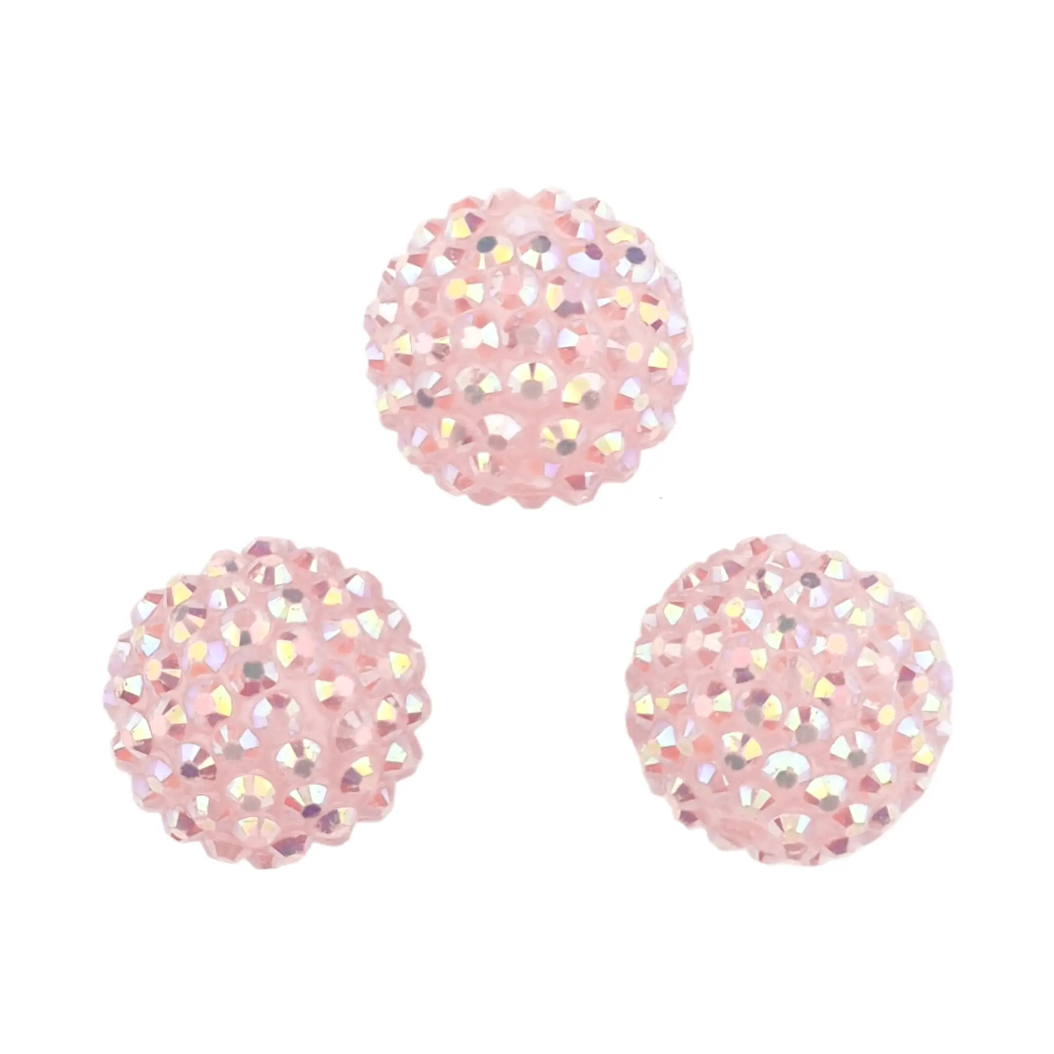 20241119_095654 Perles en acrylique avec pierres - 20 mm - Quartz rose métallisé – Image 1