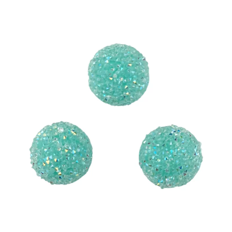 Perles acryliques avec Sugar Dip - 20 mm - Vert menthe