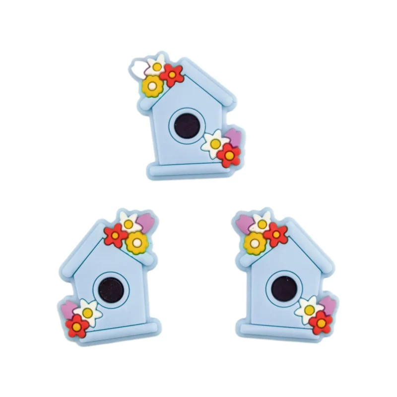 Siliconen Kraal - Vogelhuis - Licht Poeder Blauw