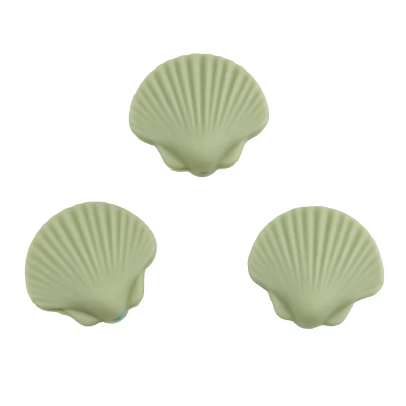 Siliconen kralen - Schelp - Pistache