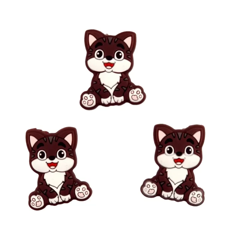 Perle en silicone - Merry Cat - Choco