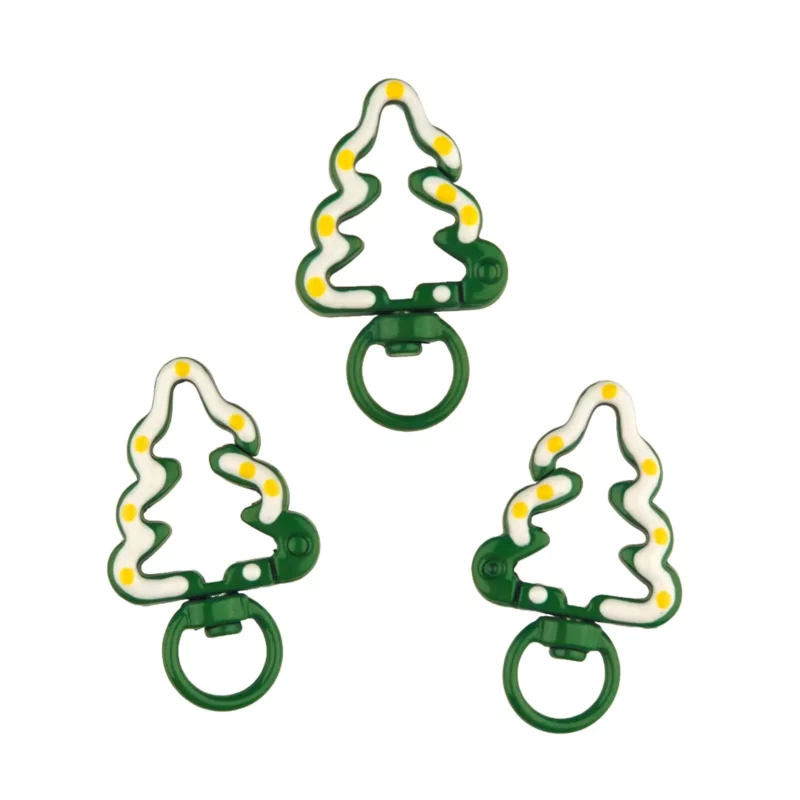 Schlüsselanhänger - Clip on ring - Weihnachtsbaum - Grün