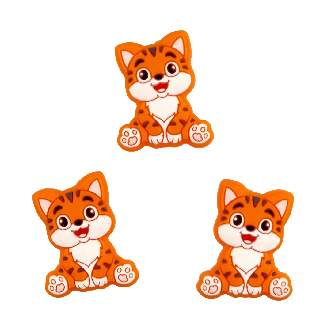 Untitled Perle de silicone - Merry Cat - Orange – Image 1