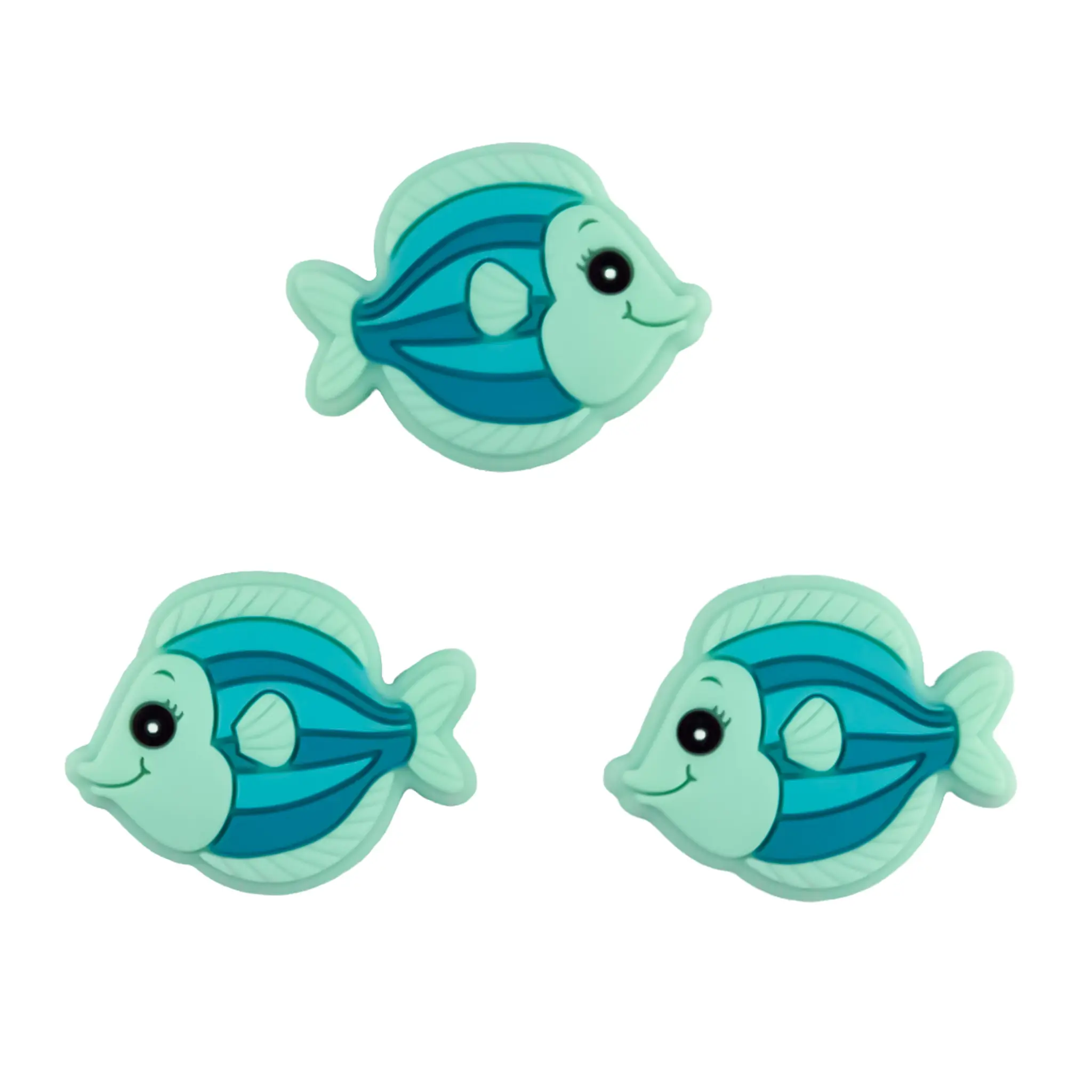 Menthe poissonneuse Perles en silicone - Blub le poisson - Vert menthe – Image 1