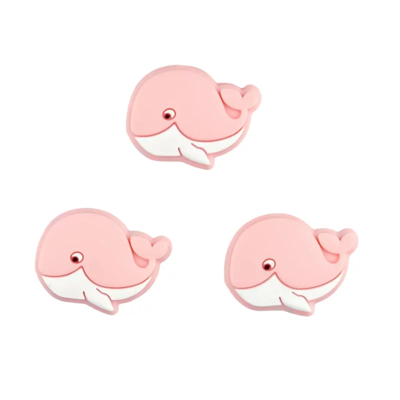 Perle de silicone - Baleine - Rose pêche