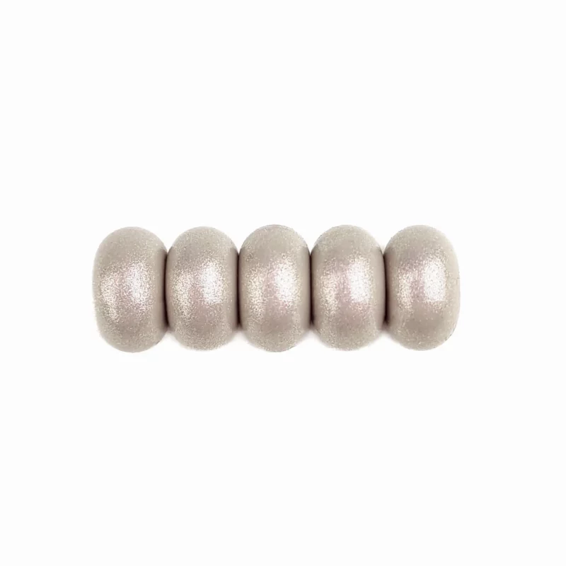 Siliconen kralen 14 mm - Abacus - Taupe Parel Print