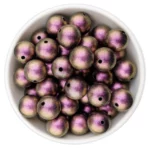 Silikonperlen - Sechseck - 14 mm - Schwarzer Perlendruck – Bild 2