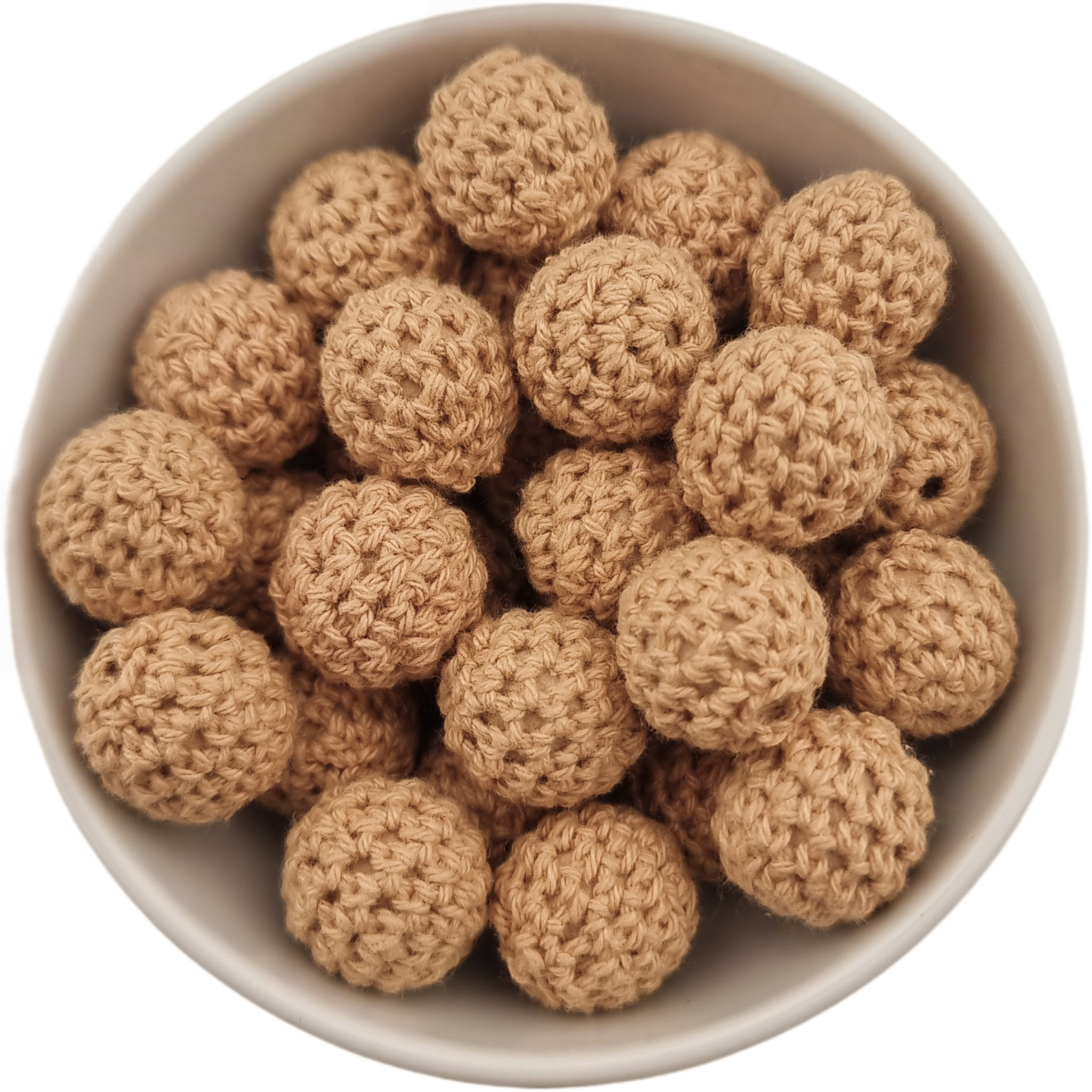 20250211_141834 Perle à crochet - Perle en bois à crocheter - 16 mm - Sable – Image 1