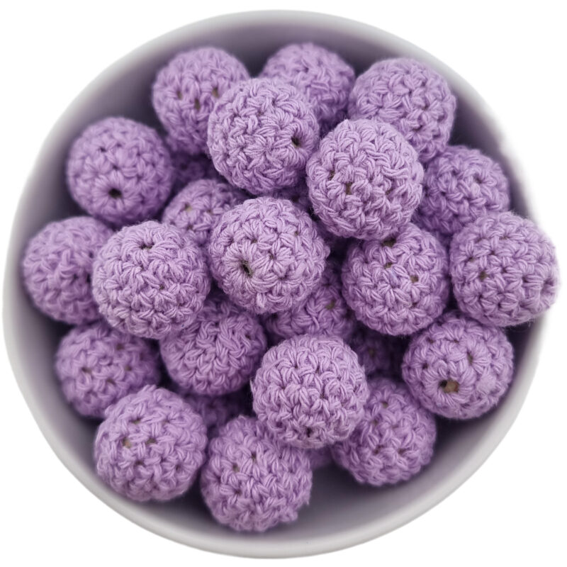 Häkelperle - Gehäkelte Holzperle - 16 mm - Phlox