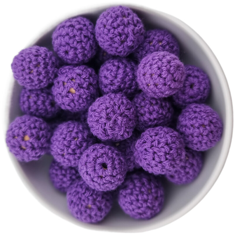 Häkelperle - Gehäkelte Holzperle - 16 mm - Wicked