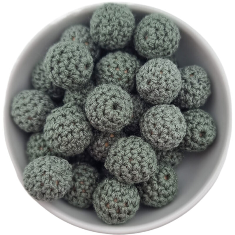Perle à crochet - Perle en bois à crocheter - 16 mm - Dark Thyme