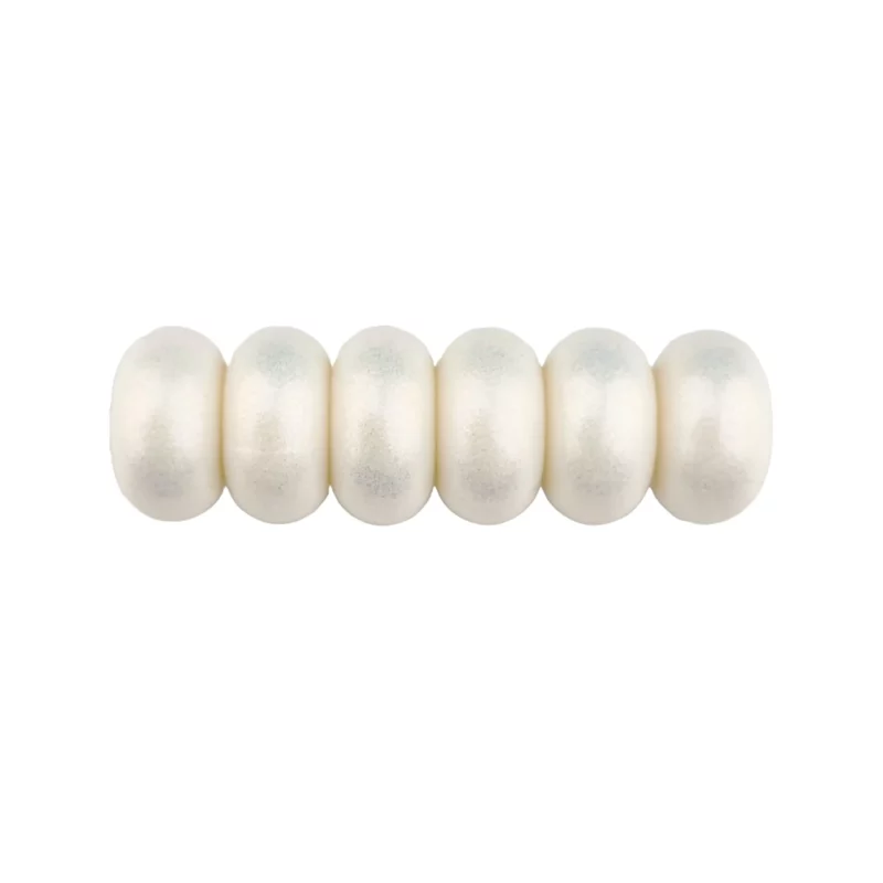 Siliconen kralen 14 mm - Abacus - Kokos Parel Print