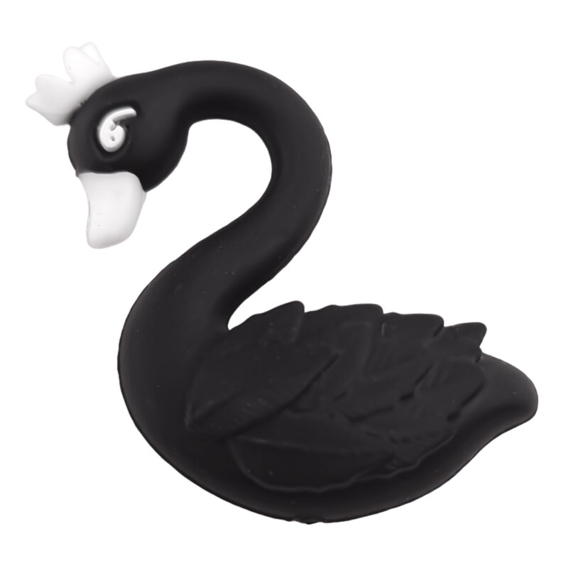Perles en silicone - Cygne 3D - Unique Joes Design - Noir