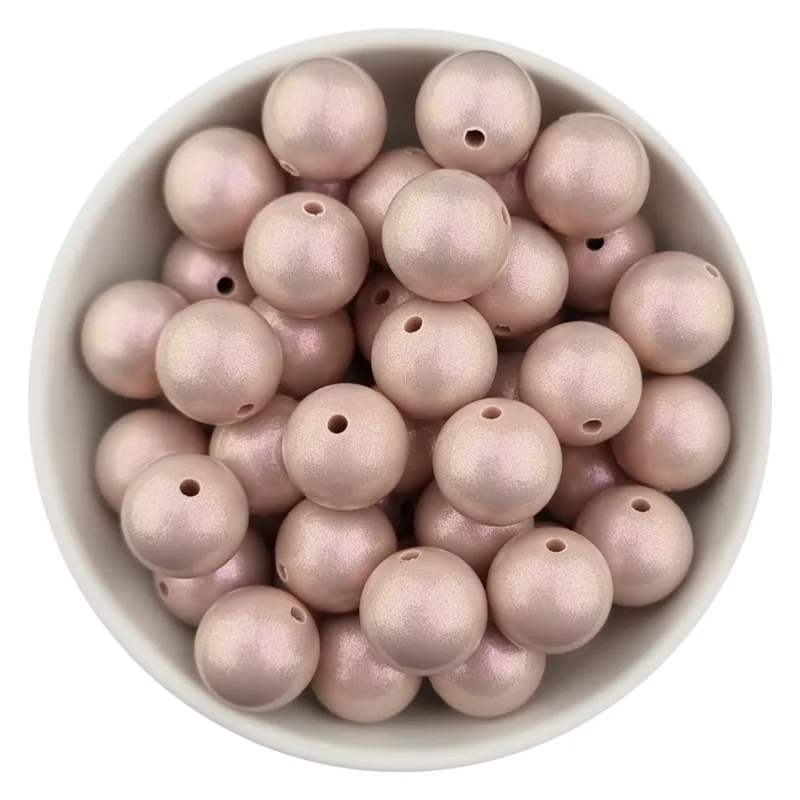 Silikonperlen - Pale Rose Pearl Print - Nach Farbe einkaufen