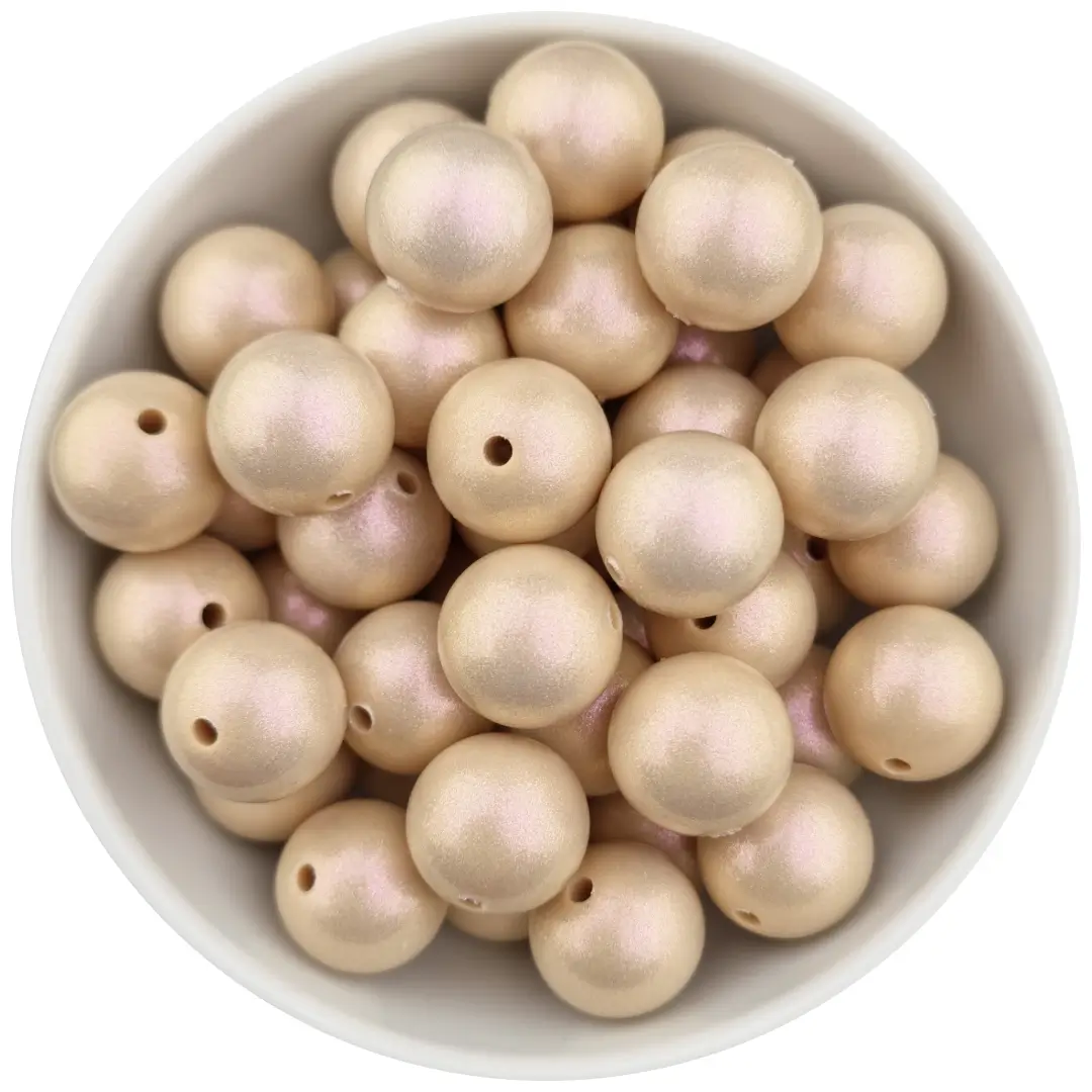Untitled Siliconen kralen 16 mm - Rond - Zand Parel Print - Afbeelding 1