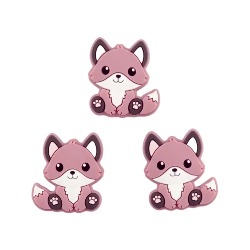 Perle en silicone - Fox cub - Rose
