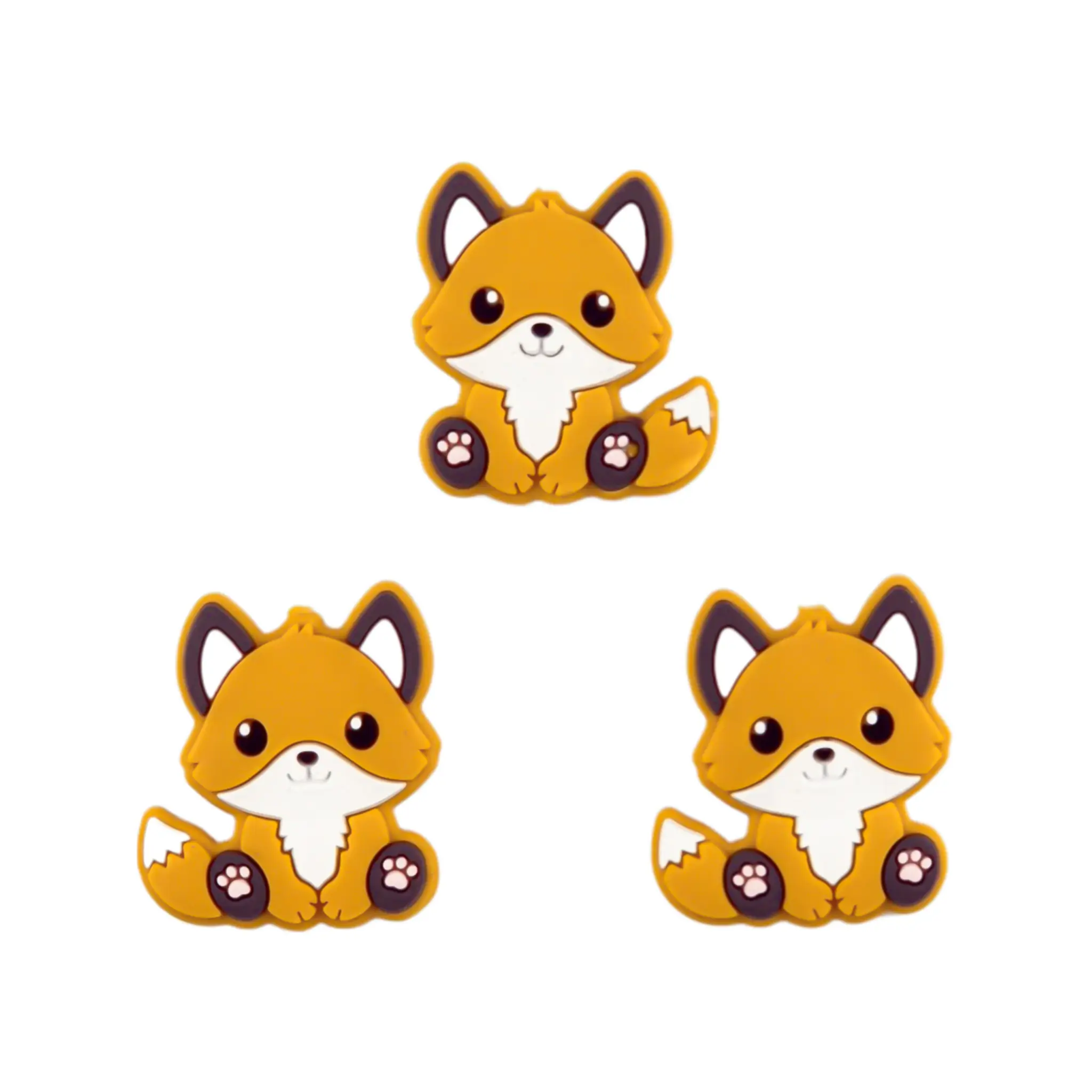 Sans nom-1055 Perle de silicone - Renardeau - Jaune ocre – Image 1