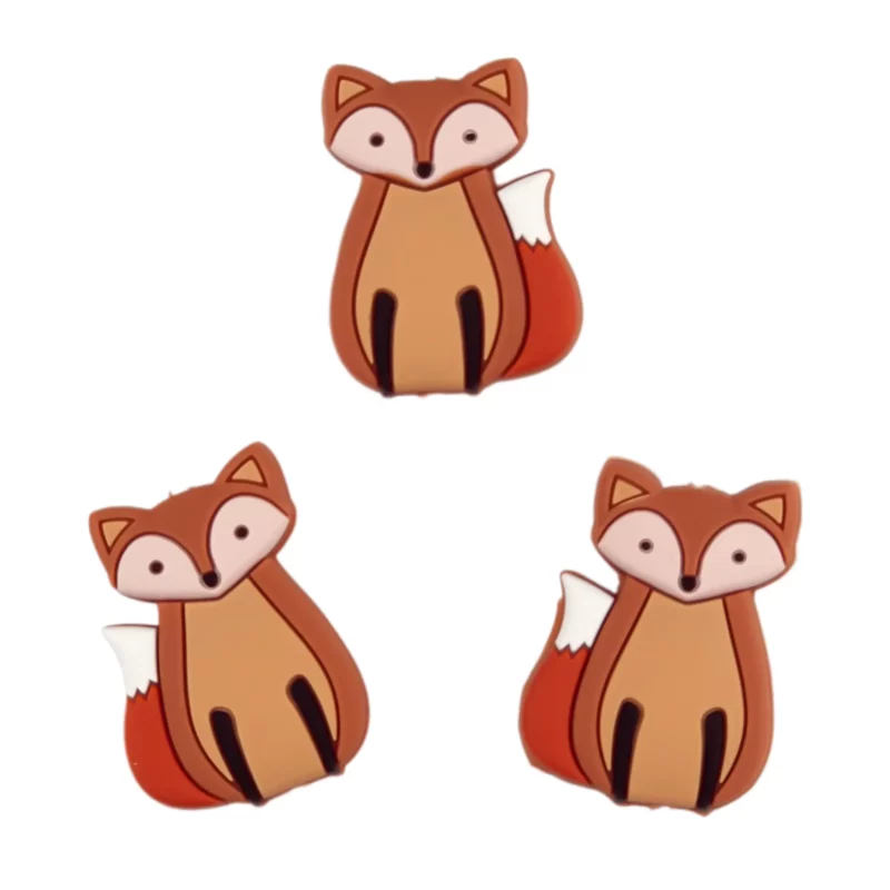 Perle en silicone - Arti le renard - Caffe latte/Henna