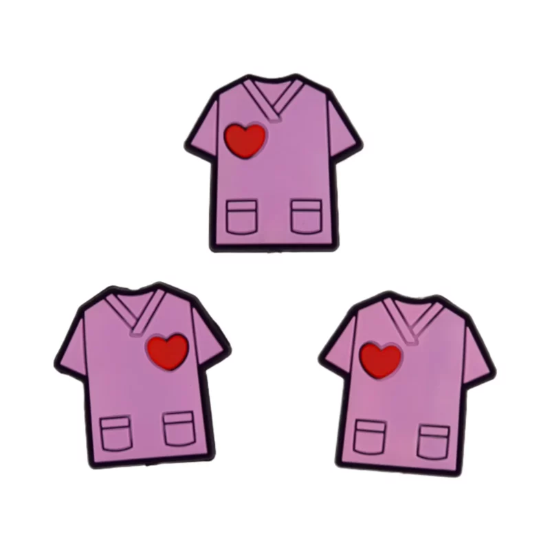 Silikonperlen - Stillshirt - Lila mit Herz