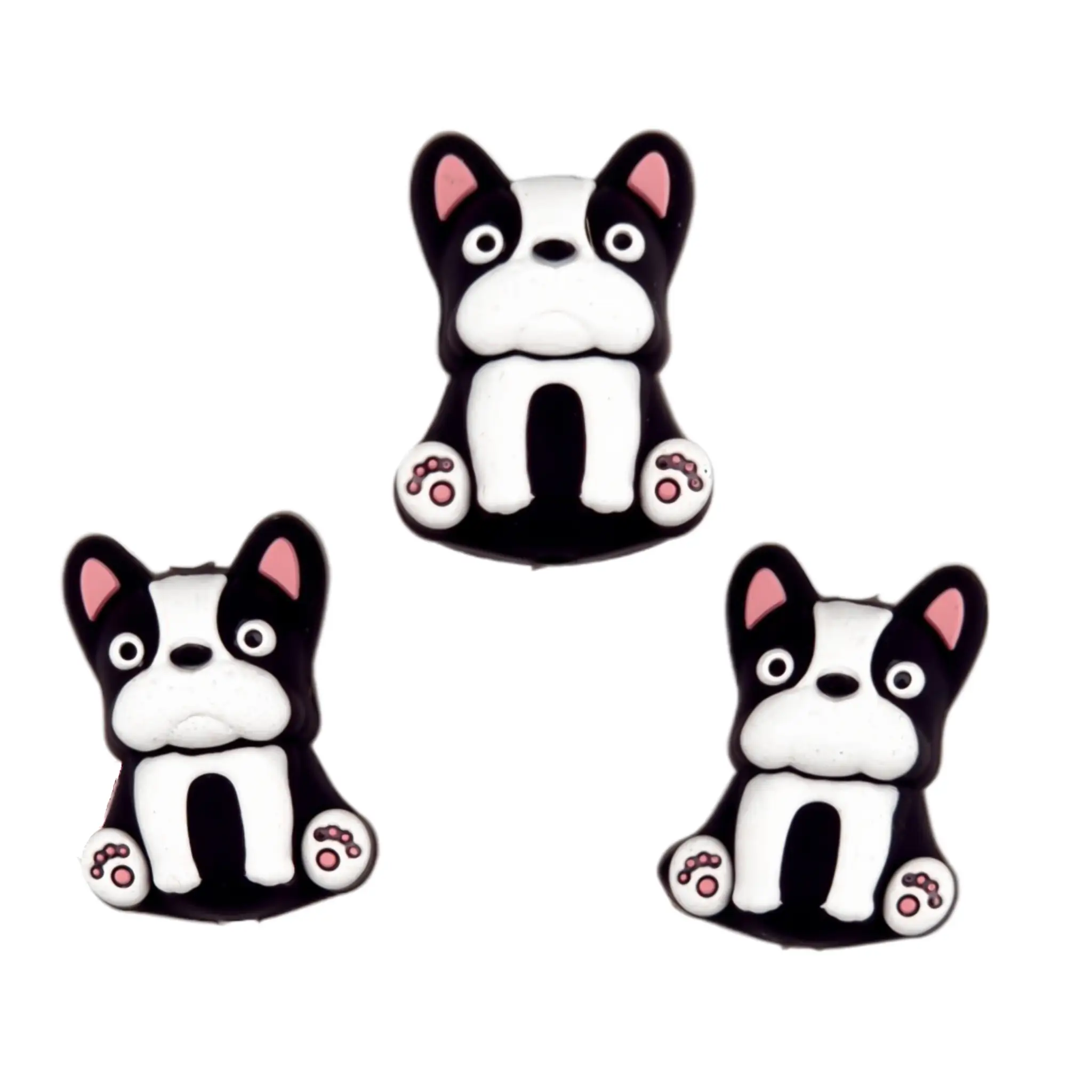 Sans nom-1092 Perle en silicone - Chien 3D - Bouledogue – Image 1