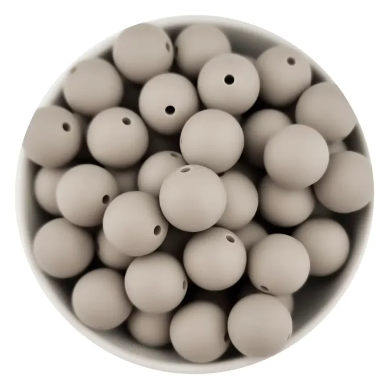 Siliconen Kralen - Rond - 6 mm - Klei - Per 50 stuks