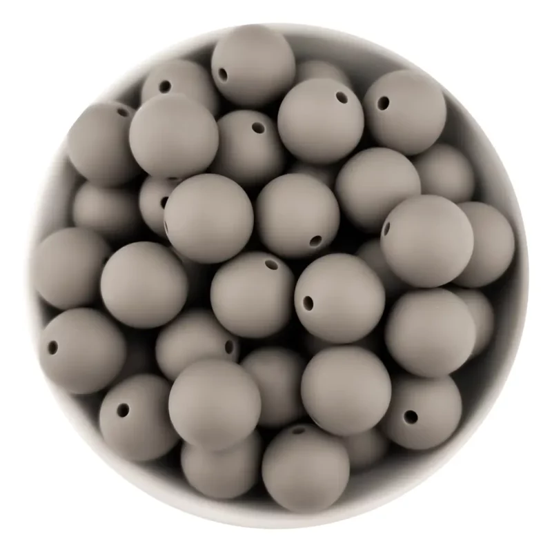 Siliconen Kralen - Rond - 6 mm - Truffel - Per 50 stuks