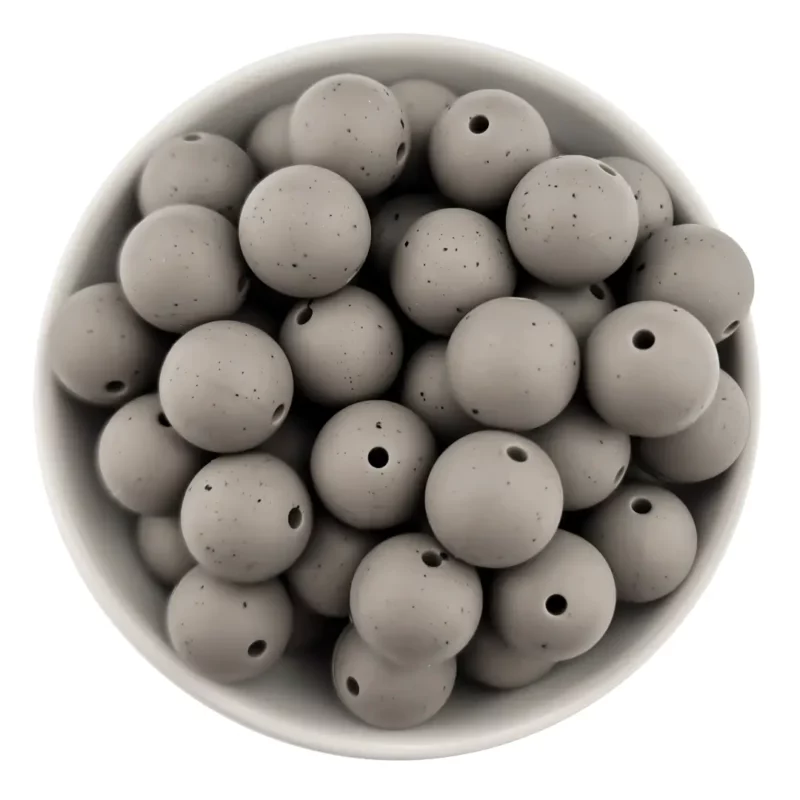 Siliconen kralen - Bulk Pakket - 50 stuks - 10% Korting - Truffel met spikkel - 16 MM