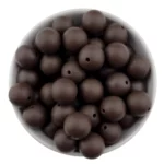 Silikonperlen 20 mm - Rund - Choco