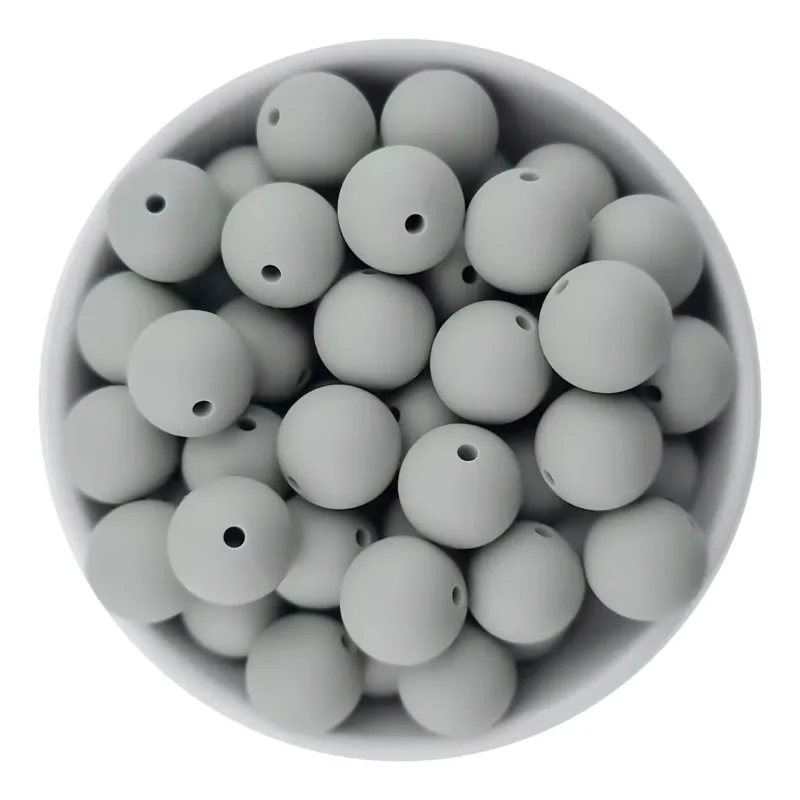 Siliconen kralen 20 mm - Rond - Beton