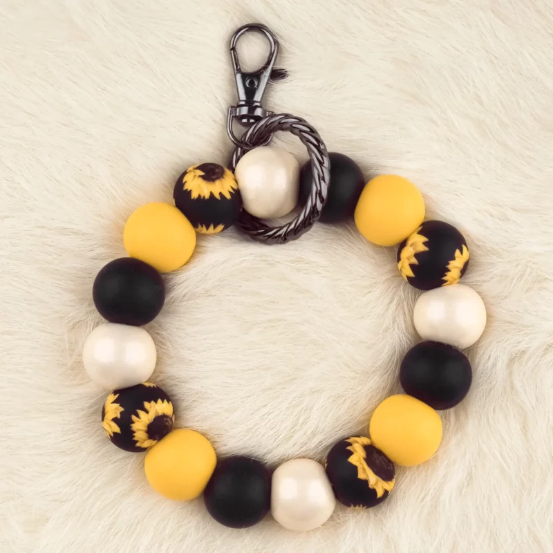 DIY Wristlet - Zonnebloem - Abrikoos Parel