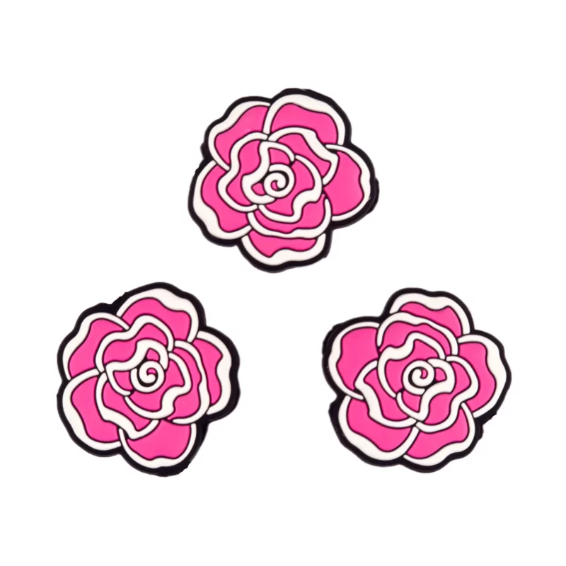 Silikonperlen - Pop-Art Rose