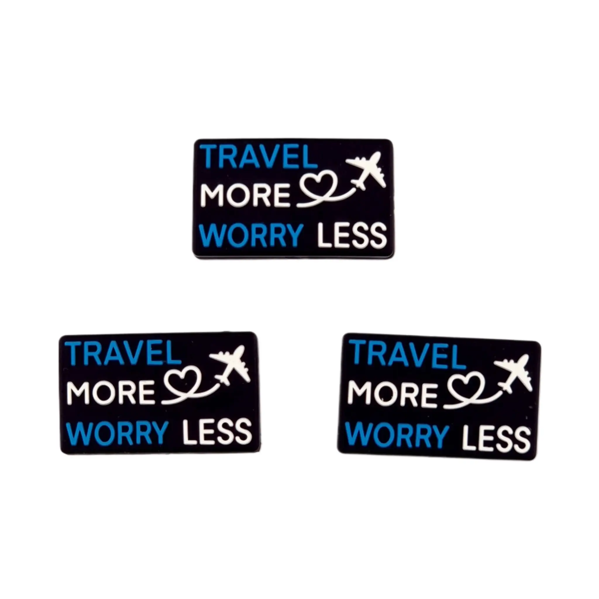 20241114_221609(0) Siliconen Kraal - "Travel more" - Zwart - Afbeelding 1