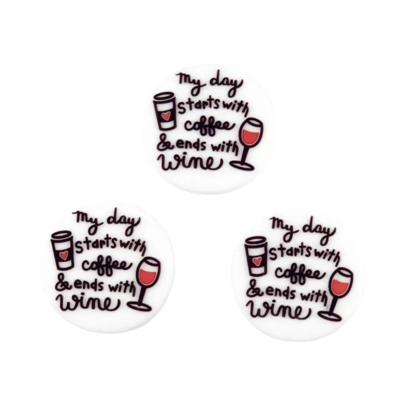 Siliconen Kraal - Start with coffee & end with Wine