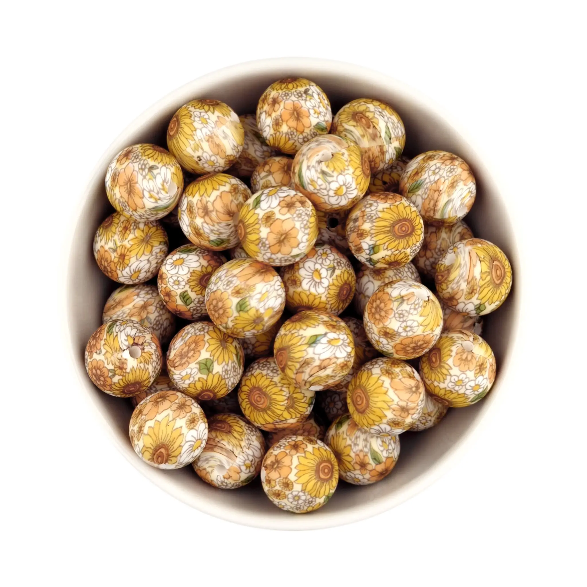 20241114_222719 Siliconen kralen - 12 mm - Rond - 80's Marigold - Afbeelding 1