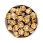 Silikonperlen - 14 mm - Hexagon - 80's Marigold – Bild 2