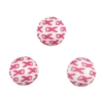 Siliconen Kralen - 16 mm - Rond - Pink Ribbon - Afbeelding 2