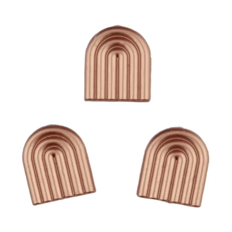 Perle en Silicone - Arc-en-ciel - Moderne - Pépite Or Rose