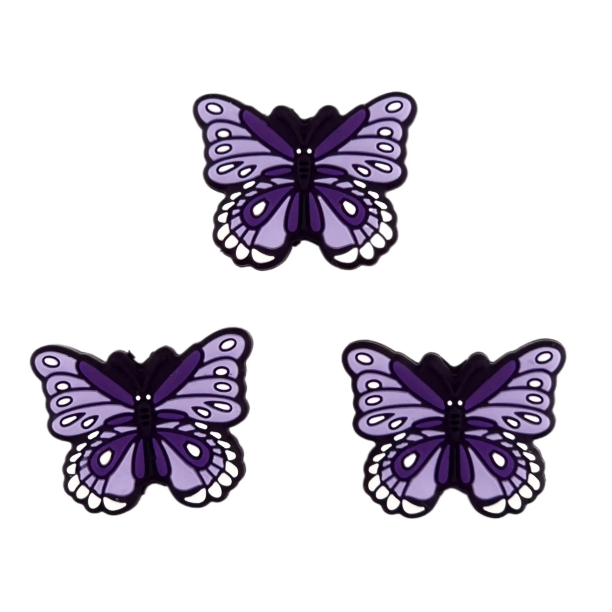 20241114_230350 Perles en silicone - Papillon Boho - Violet – Image 1
