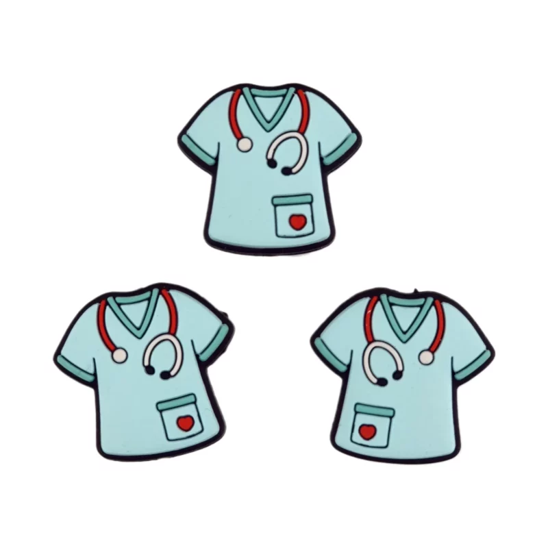 Silikonperlen - Scrubs - Helles Puderblau