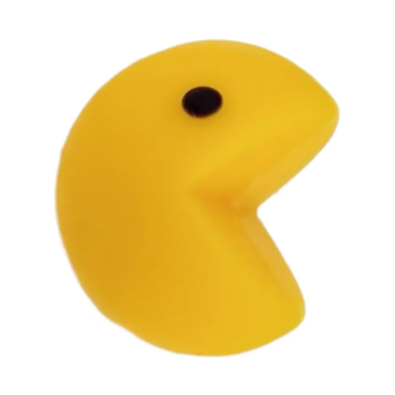 Siliconen Kraal - 3D - Pacman - Geel
