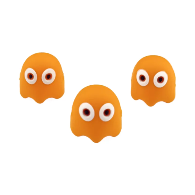 Siliconen Kraal - 3D - Pacman Spook - Papaya