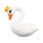 Siliconen kralen - 3D Zwaan - Uniek Jootjes Design - Wit