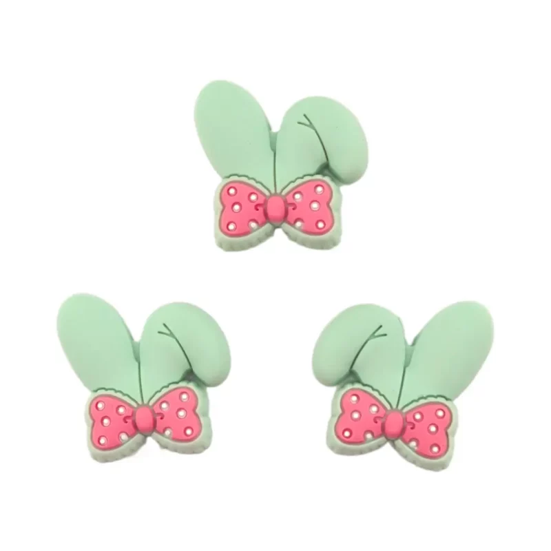 Silicone Beads - Easter Bunny Ears - Light Green