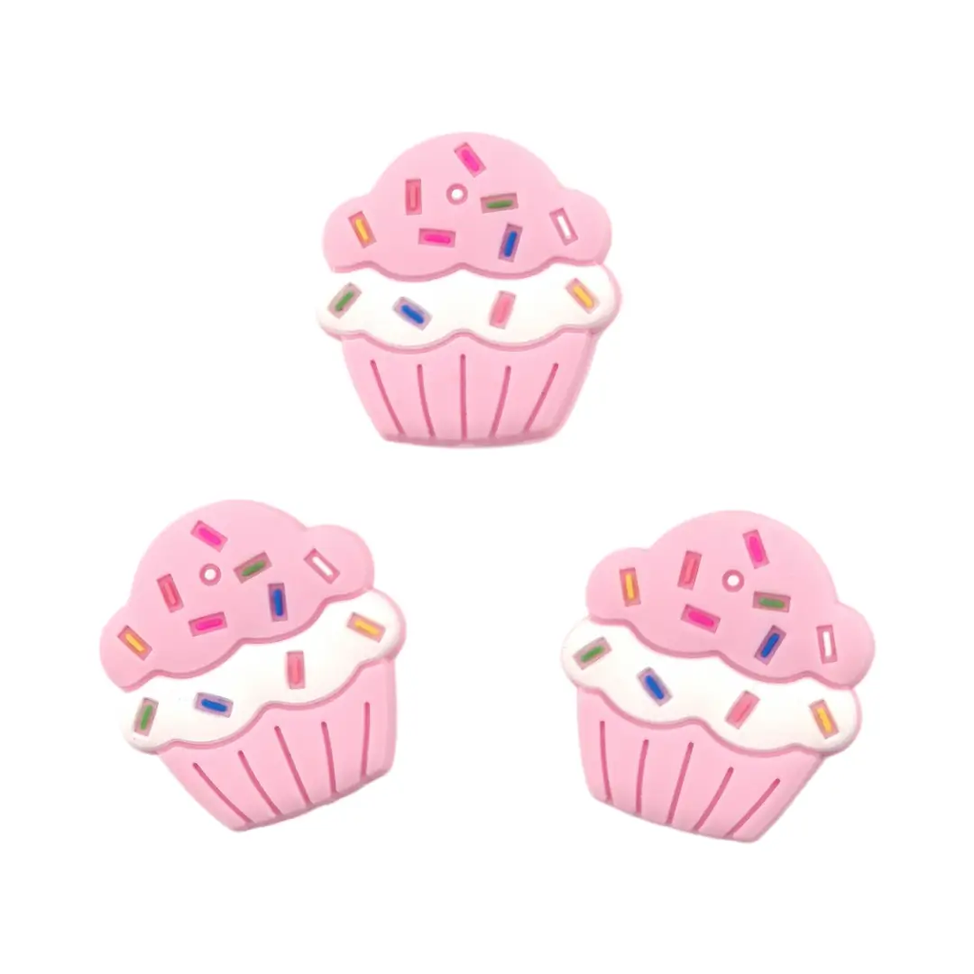 20250324_022506 Perles en silicone - Cupcake - Rose clair – Image 1