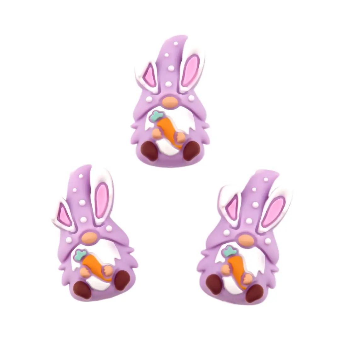 20250324_023407 Perle en silicone - 3D - Gnome de Pâques - Bruyère – Image 1