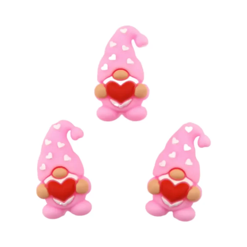 Perle en Silicone - 3D - Gnome - Rose Pâle