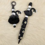 DIY Sleutel / Telefoon of tashanger - Zwaantje - Zwart Ruche - Afbeelding 2