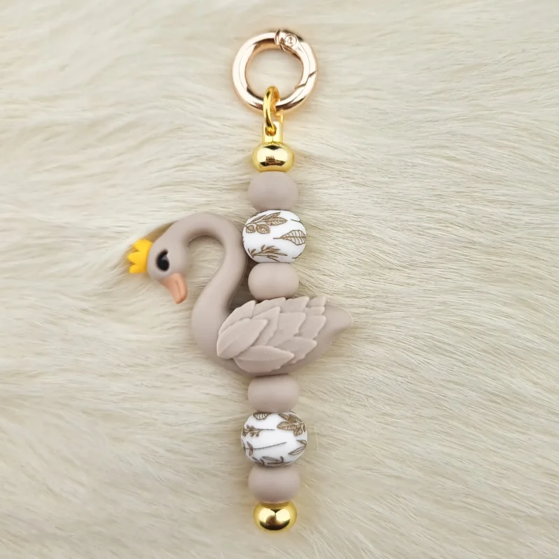 DIY Sleutel / Telefoonhanger - Zwaantje - Taupe